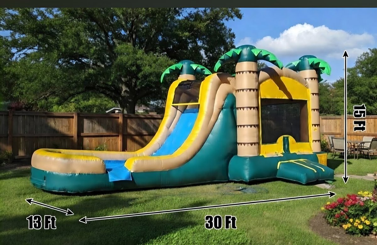 Palm Tree Inflatable Slide